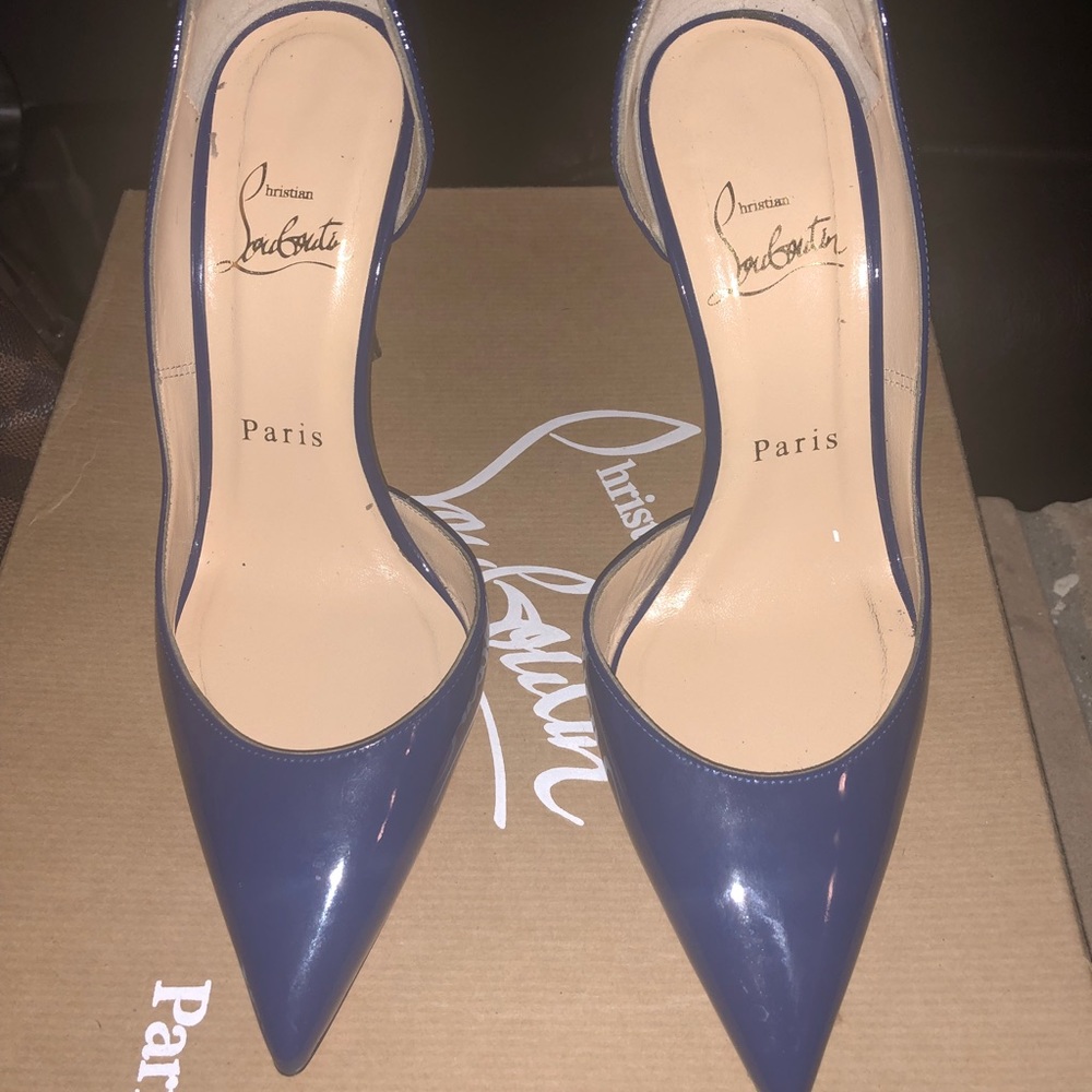christian louboutin heels iriza pump blue